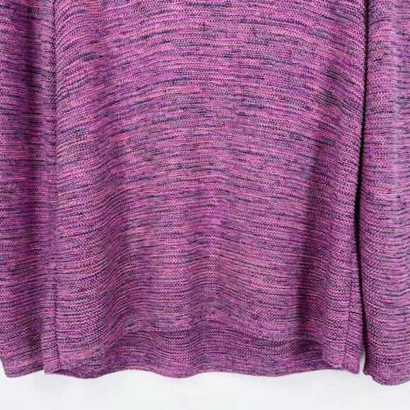 J Jill Women's Cowl Neck Space dye Tunic Sweater Large Pink Purple - Picture 8 of 12